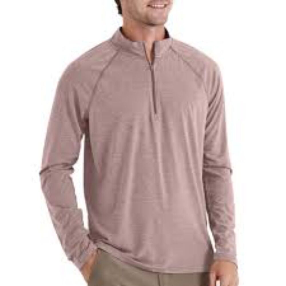 Free Fly Bamboo Flex Quarter Zip in Heather Mustang Outdoors Hiking Size XL